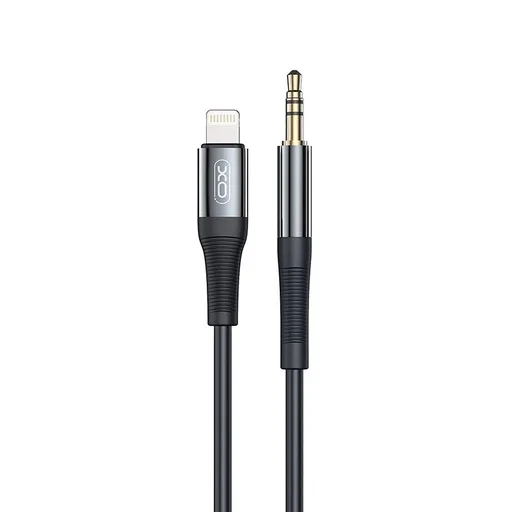 XO NB-R193A Lightning audio adapter (Fekete) – 3.5 mm–Lightning, 1 m