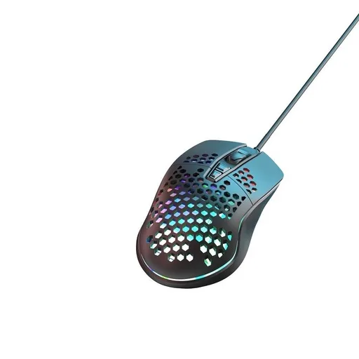 XO M4 vezetékes egér (Fekete) – USB csatlakozó, RGB, honeycomb kialakítás, gamer kivitel