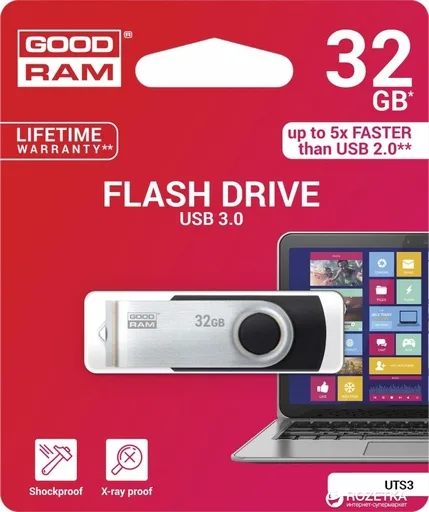 Goodram 32GB USB 3.0 pendrive, Fekete