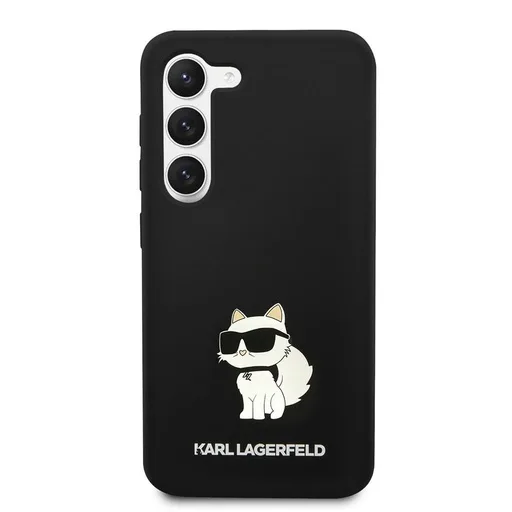 Samsung Galaxy S23+ Black Karl Lagerfeld Liquid Silicone Choupette NFT tok (Fekete) – KLHCS23MSNCHBCK