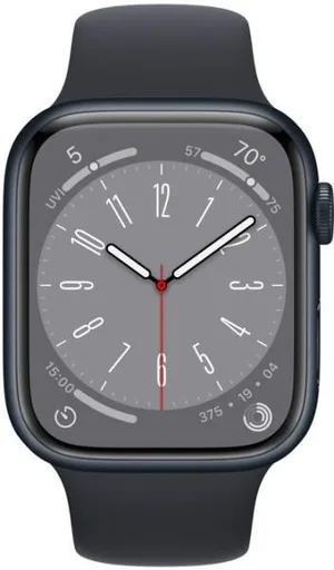 Apple Watch Series 8 GPS 45MM éjfekete alumíniumtok éjfekete sportszíj (MNP13CM/A)