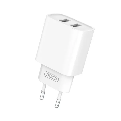 XO CE02C dupla USB töltő (Fehér) – USB-A csatlakozók