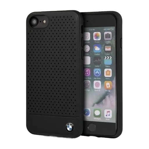 Apple iPhone 7/8/SE 2 BMW Signature Perforált tok (Fekete) - BMHCI8PEBOBK