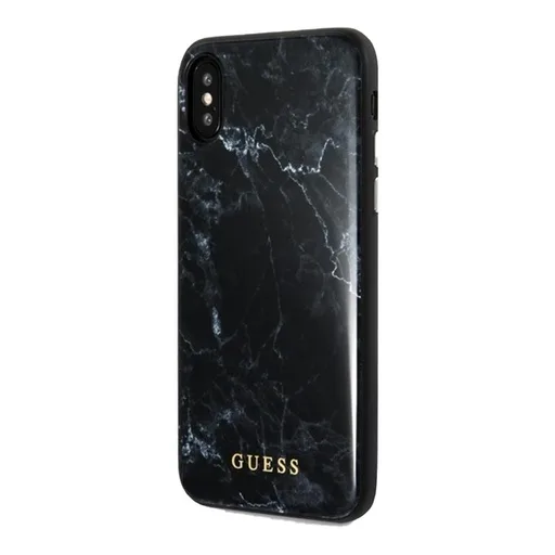 Apple iPhone X / XS Guess Marble tok (Fekete) - GUHCPXHYMABK