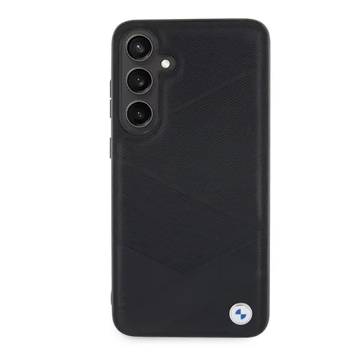 Samsung Galaxy S24+ BMW Signature Leather tok – Metal Logo (Fekete) - BMHCS24M23RCGPK