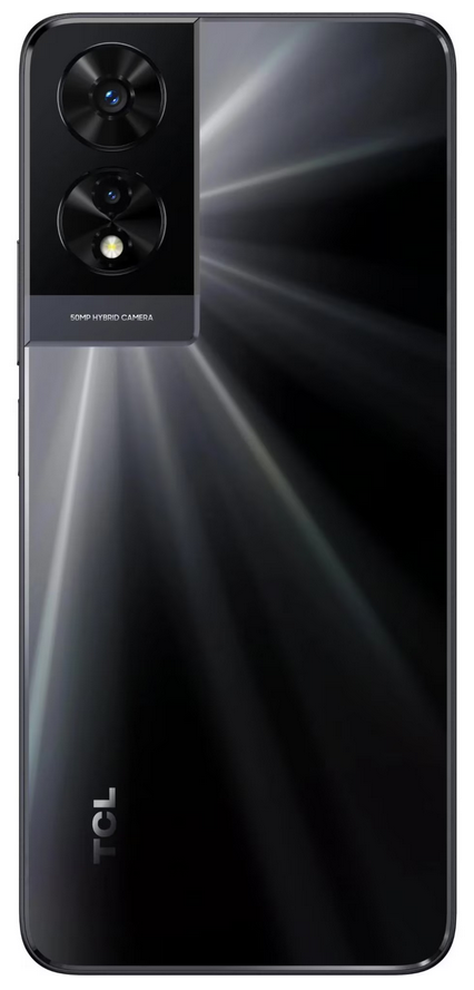 TCL 505 DS 4/128GB (Black) + Yettel feltöltőkártya 3000 Ft/3 GB back