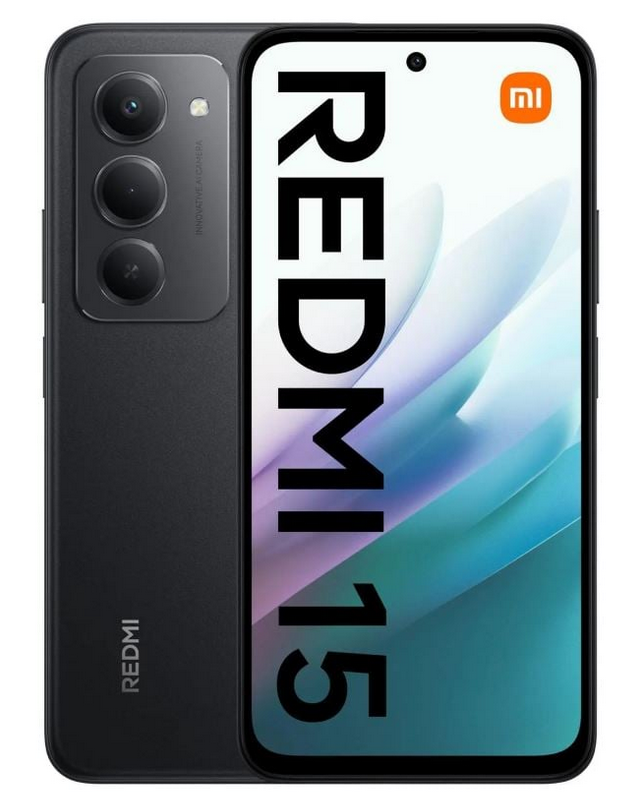 Xiaomi Redmi 15 4G Dual Sim 128GB (Fekete) 6GB RAM
