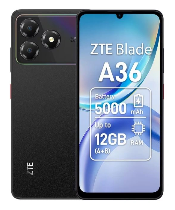 ZTE Blade A36 4/64GB DualSIM (Fekete) + Telekom Domino Fix Quick 1GB/20M