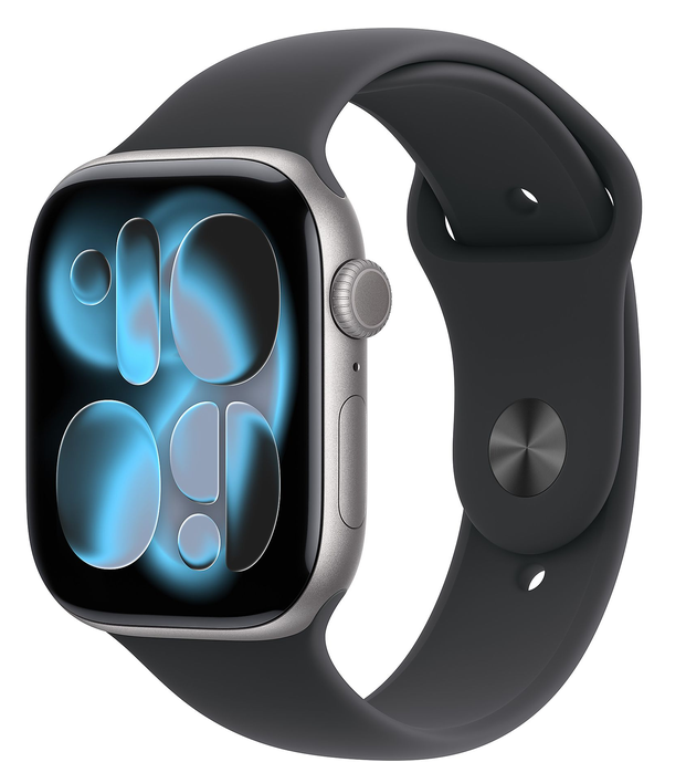 Apple Watch 11 42mm Aluminium Space Gray with Black Sport Band M/L MEQX4