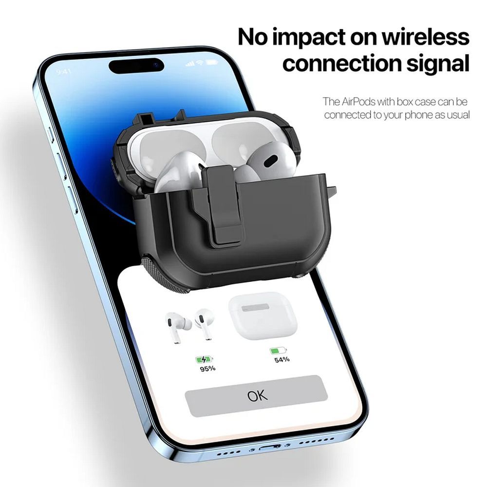 Apple AirPods 4 Dux Ducis Pepc tok (Fekete)