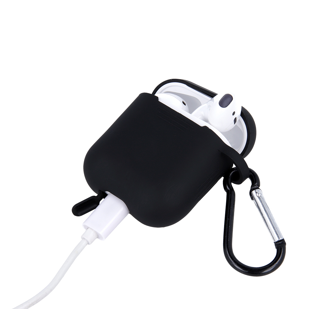 Apple AirPods / AirPods 2 szilikon tok (Fekete)