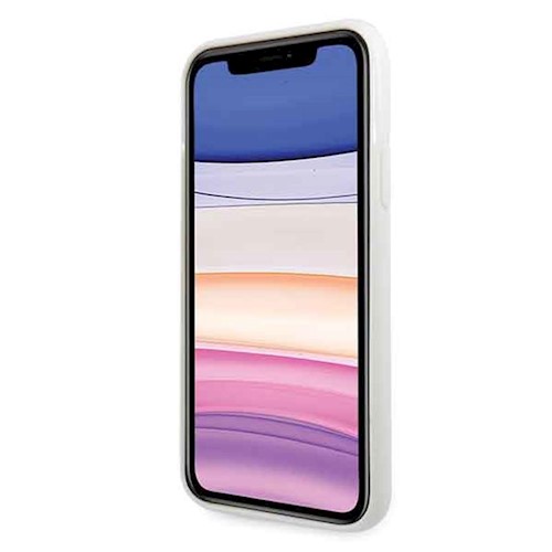 Apple iPhone 11 Guess Glitter 4G Circle Logo tok (Fehér) - GUHCN61TPUWHGLG