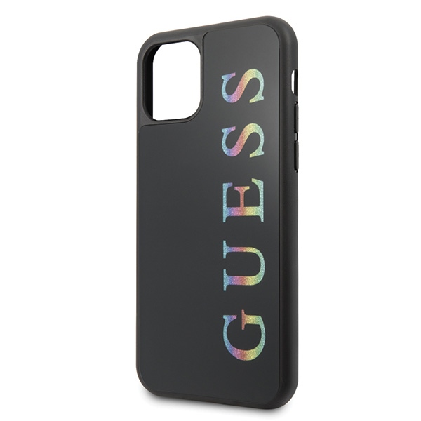 Apple iPhone 11 GUESS Glitter Logo tok (Fekete) – GUHCN61LGMLBK