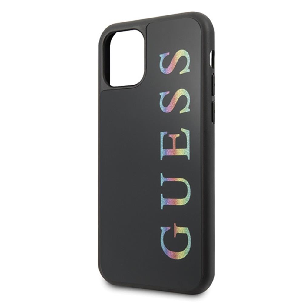 Apple iPhone 11 GUESS Glitter Logo tok (Fekete) – GUHCN61LGMLBK