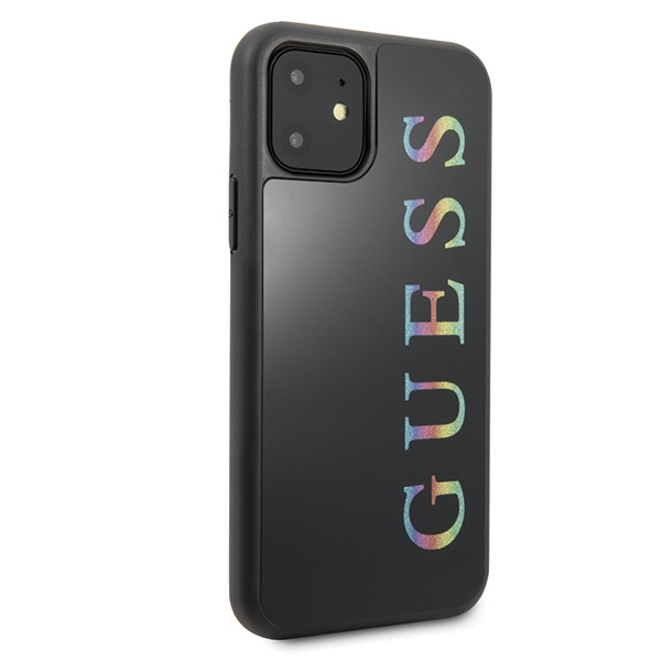 Apple iPhone 11 GUESS Glitter Logo tok (Fekete) – GUHCN61LGMLBK