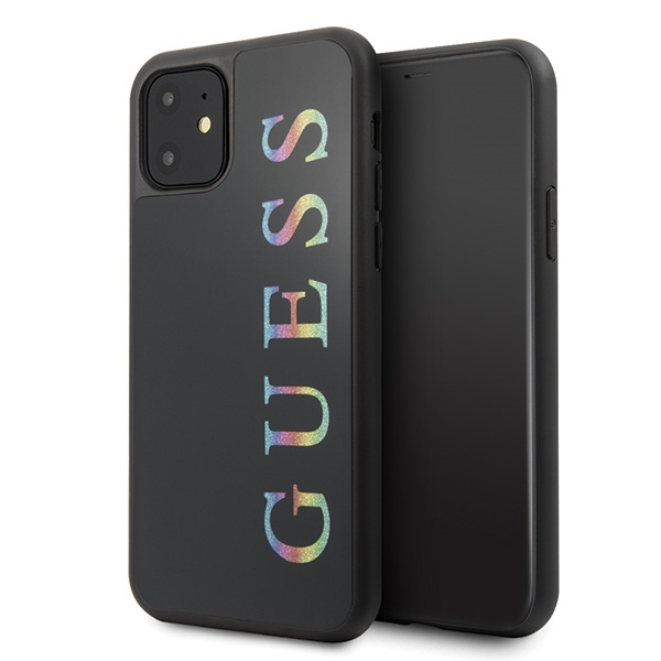 Apple iPhone 11 GUESS Glitter Logo tok (Fekete) – GUHCN61LGMLBK