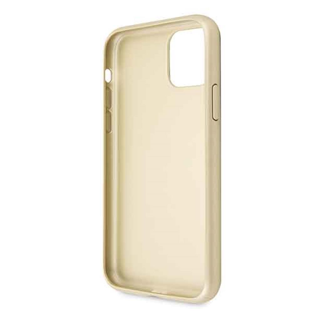 Apple iPhone 11 Guess Saffiano Embossed Circle Logo tok (Arany) - GUHCN61RSSASGO