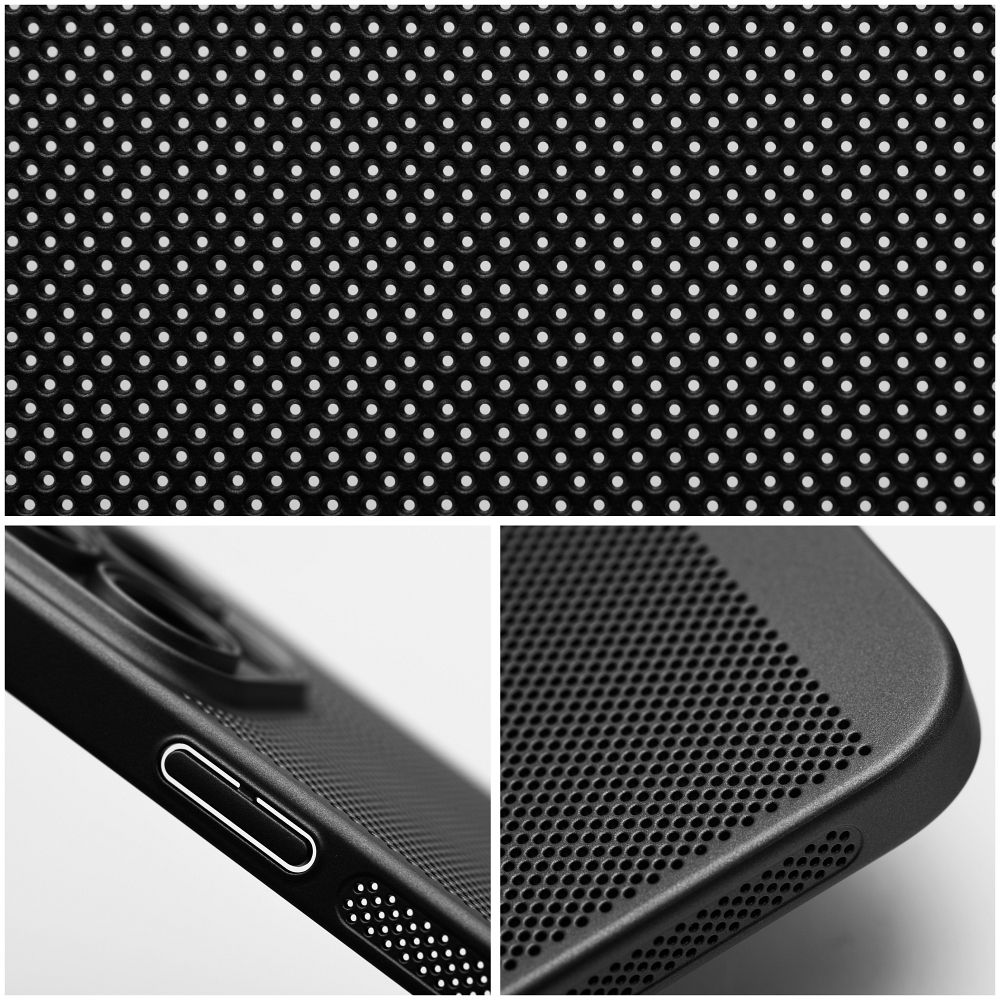 Apple iPhone 11 Breezy lyukacsos műanyag hátlap tok (Fekete) 3
