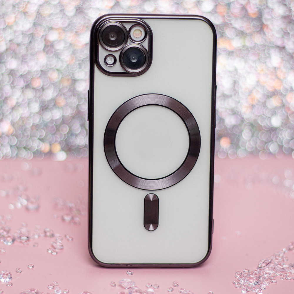 Apple iPhone 11 Color Chrome Magsafe hátlap tok (Fekete)