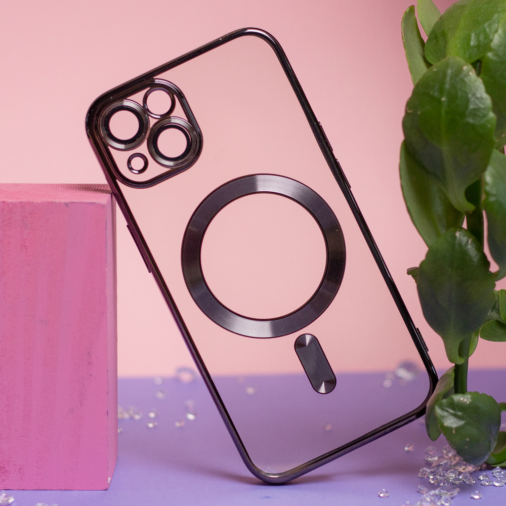 Apple iPhone 11 Color Chrome Magsafe hátlap tok (Fekete)