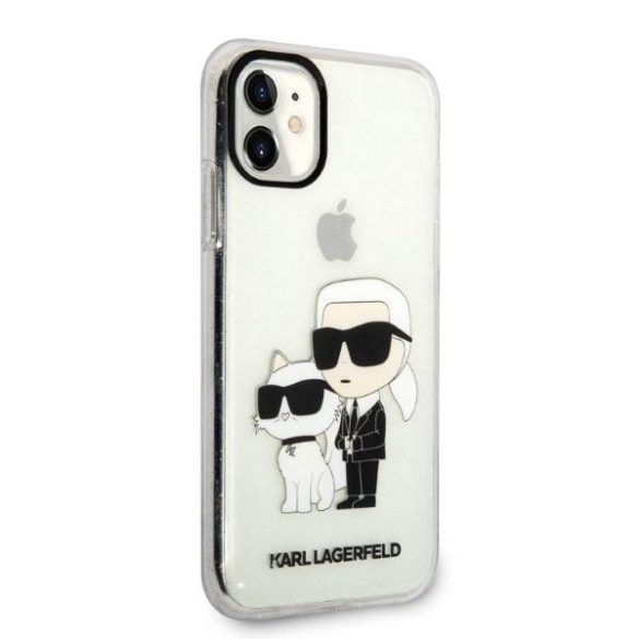 Apple iPhone 11 Karl Lagerfeld IML Glitter Karl and Choupette NFT tok (Átlátszó) – KLHCN61HNKCTGT 1