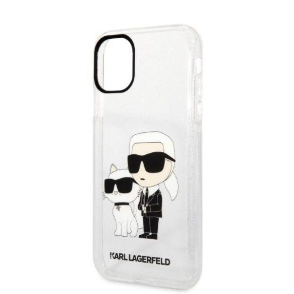 Apple iPhone 11 Karl Lagerfeld IML Glitter Karl and Choupette NFT tok (Átlátszó) – KLHCN61HNKCTGT 3