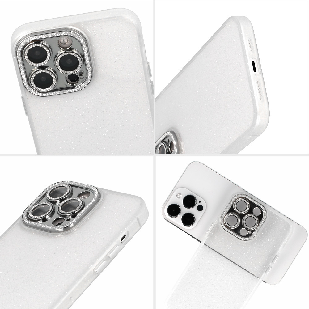 Apple Iphone 11 liquid glitter camera hátlap tok (Átlátszó)