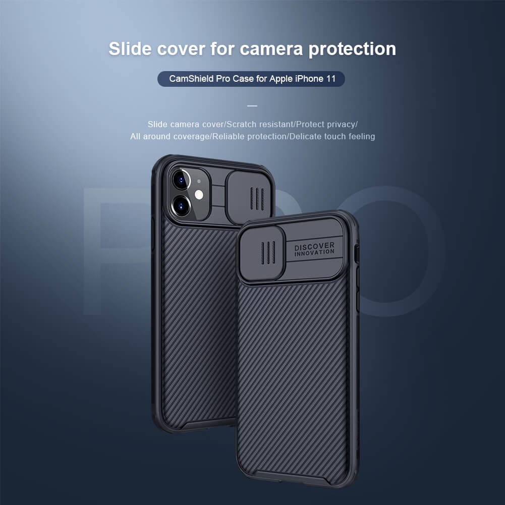 Apple iPhone 11 Nillkin camshield pro magsafe hátlap tok (Fekete) 3