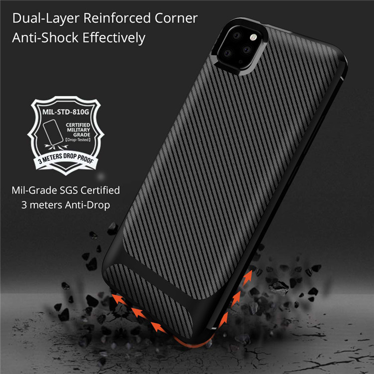 Apple iPhone 11 Pro carbon protect hátlap tok (Fekete)