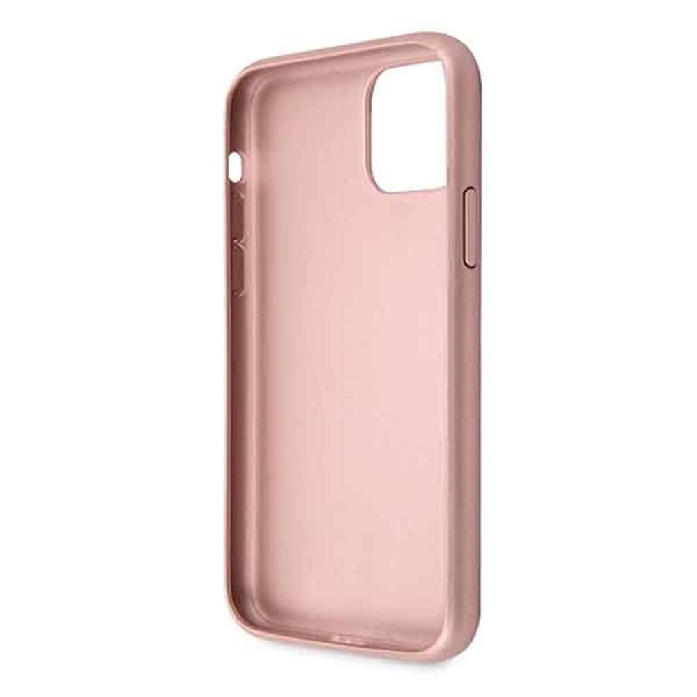 Apple iPhone 11 Pro Guess Saffiano Embossed Circle Logo tok (Rózsaszín) - GUHCN58RSSASRG