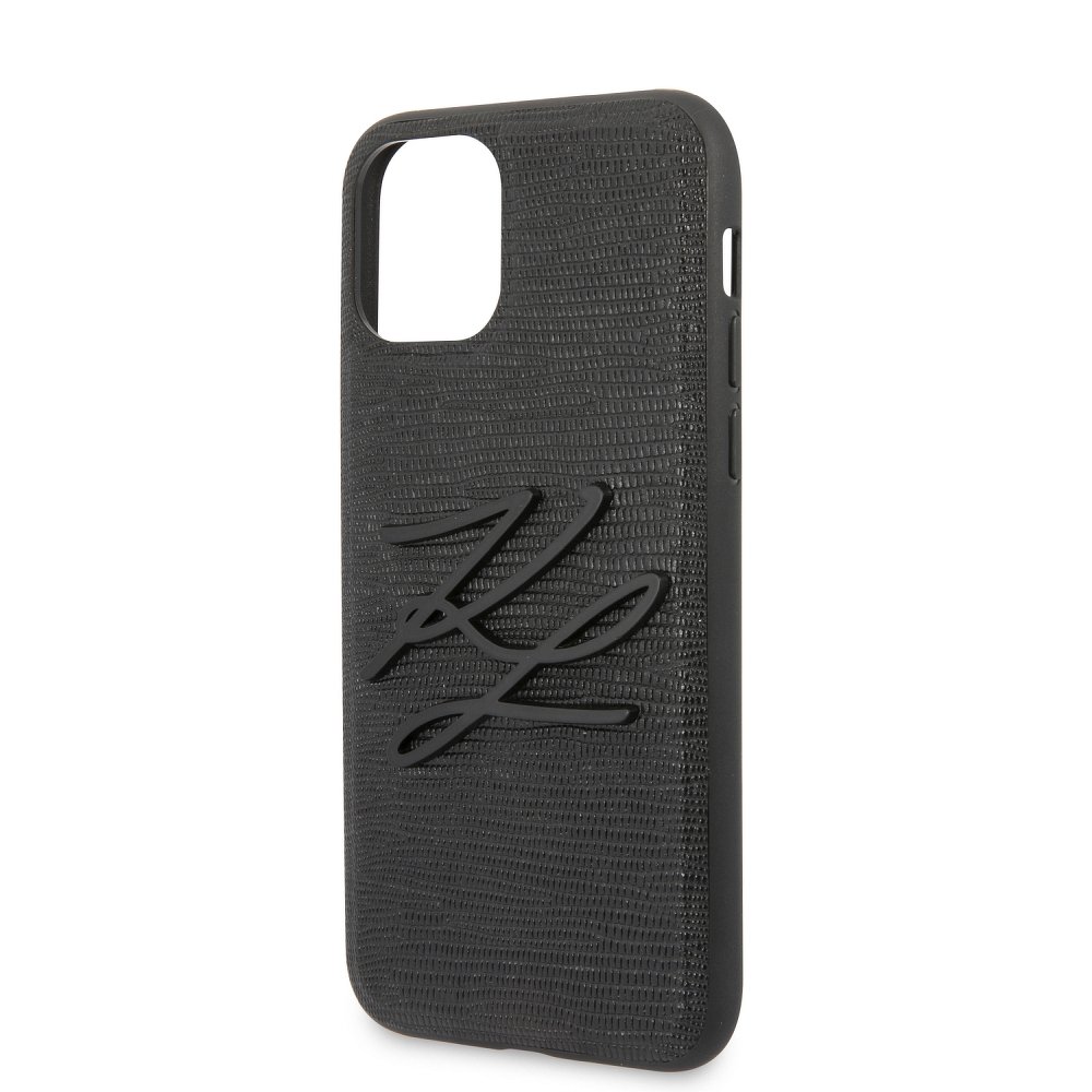 Apple iPhone 11 Pro Karl Lagerfeld faceplate prémium hátlap tok (Fekete - KLHCN58TJKBK) 0