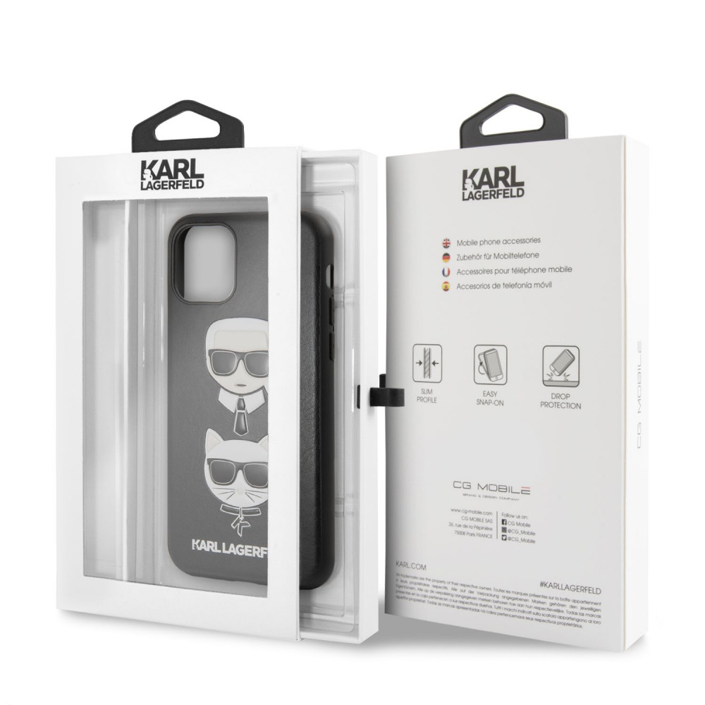 Apple iPhone 11 Pro Karl Lagerfeld & Choupette tok (Fekete) – KLHCN58KICKC
