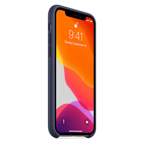 Apple iPhone 11 Pro (5,8") silicone gyári hátlap tok, éjkék - MWYJ2ZM/A 0