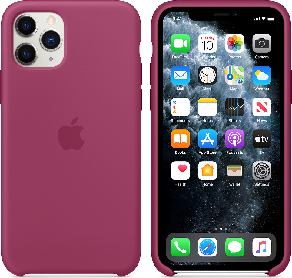Apple iPhone 11 Pro (5,8") silicone gyári hátlap tok, gránátalma - MXM62ZM/A 0