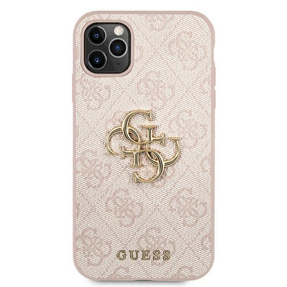 Apple iPhone 11 Pro Guess 4G Big Metal Logo tok (Rózsaszín) - GUHCN584GMGPI