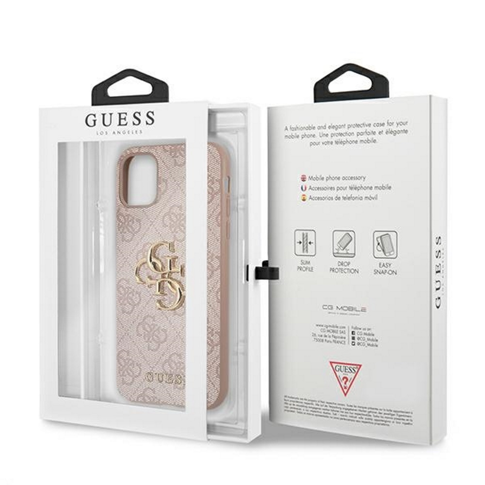 Apple iPhone 11 Pro Guess 4G Big Metal Logo tok (Rózsaszín) - GUHCN584GMGPI