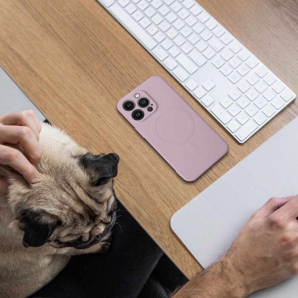 Apple iPhone 11 Silicone mag cover magsafe hátlap tok (Pink)