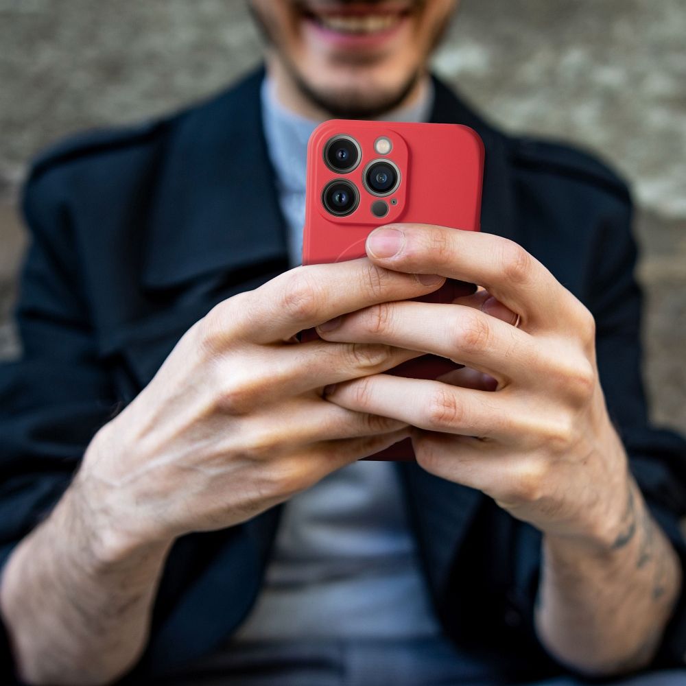 Apple iPhone 11 Silicone mag cover magsafe hátlap tok (Piros)