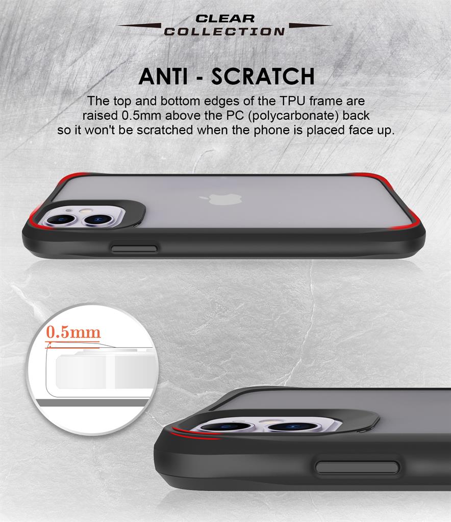 Apple iPhone 11 TOKO Combat X mode Frost hátlap tok (Fekete)