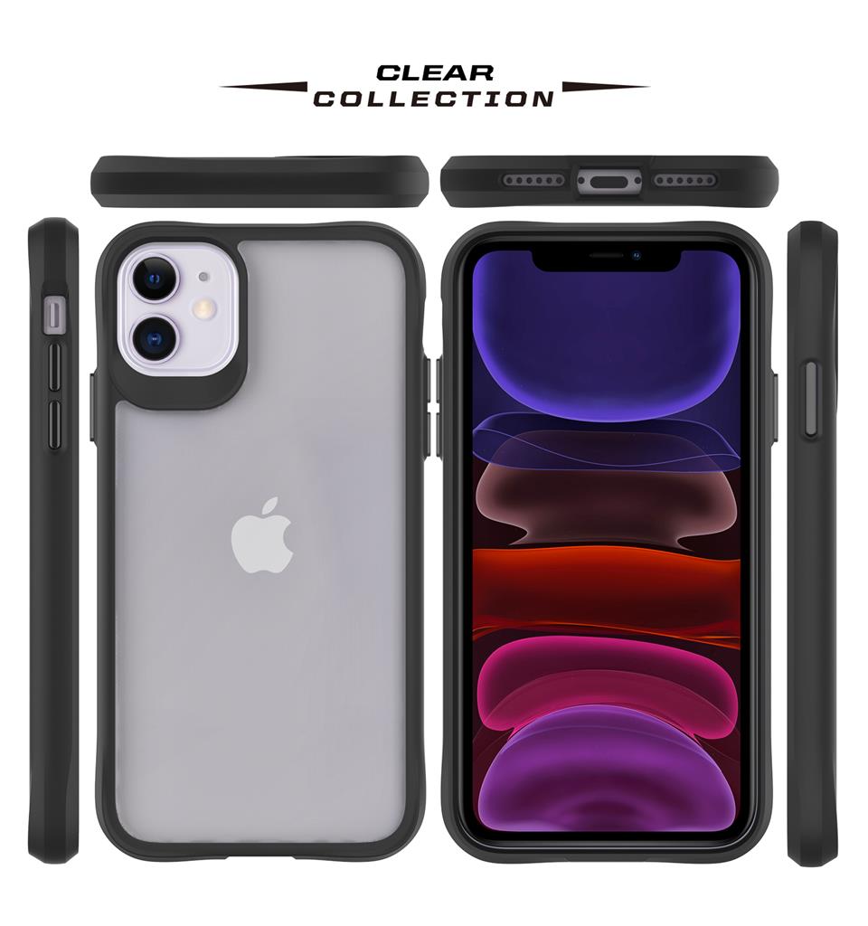 Apple iPhone 11 TOKO Combat X mode Frost hátlap tok (Fekete)
