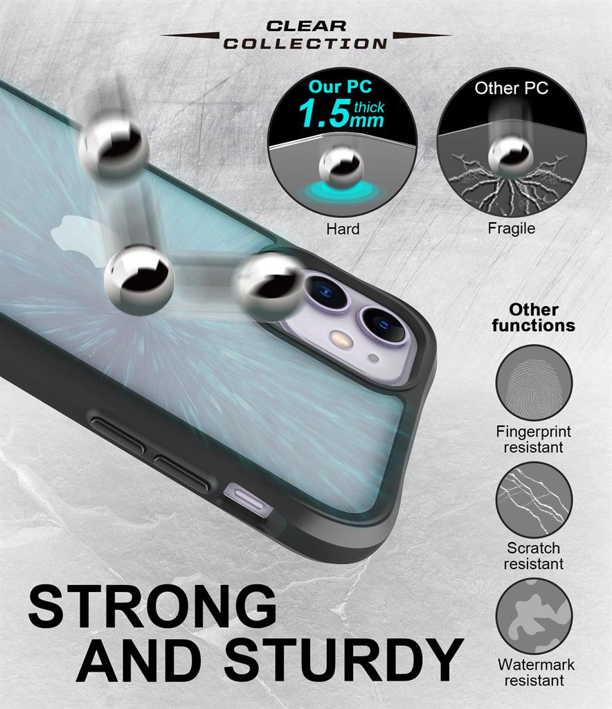 Apple iPhone 11 TOKO Combat X mode Frost hátlap tok (Fekete)