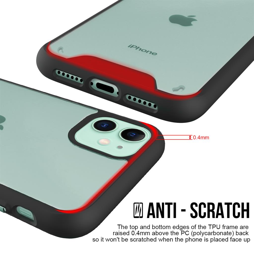 Apple iPhone 11 TOKO Silk hátlap tok (Fekete)