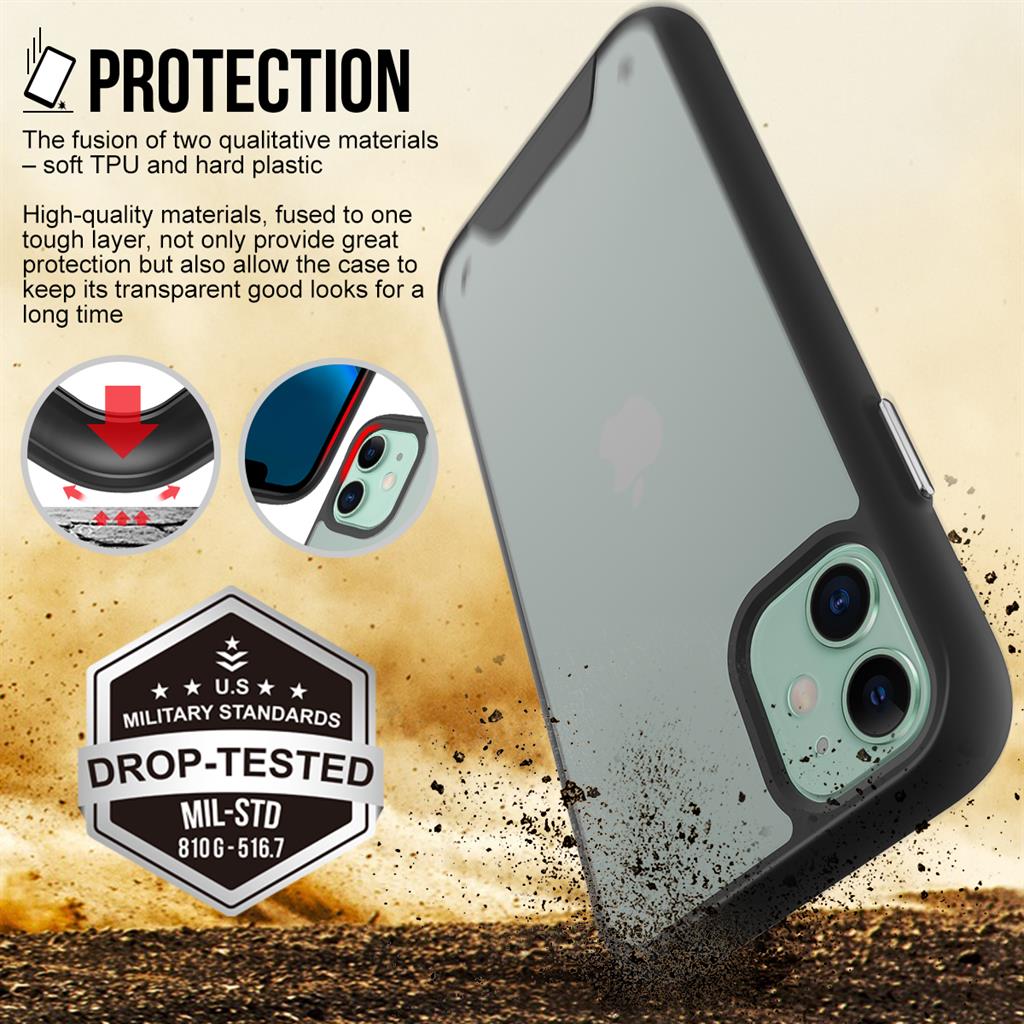Apple iPhone 11 TOKO Silk hátlap tok (Fekete)