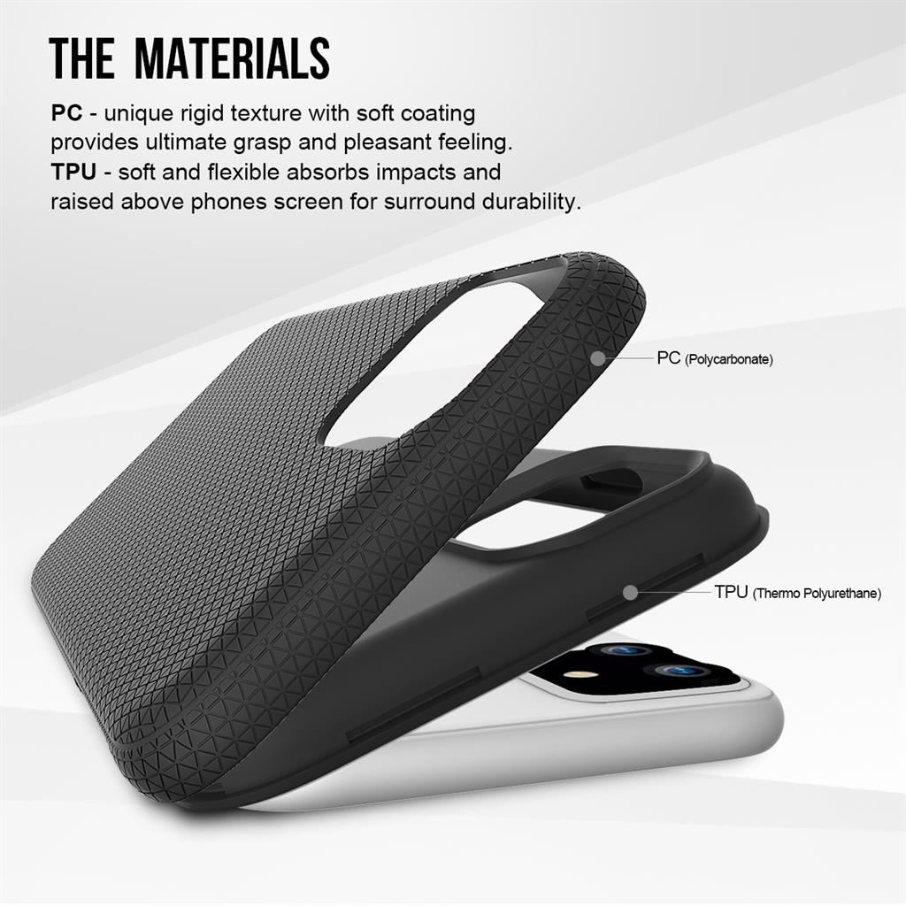 Apple iPhone 11 TOKO Triangle hátlap tok (Fekete)