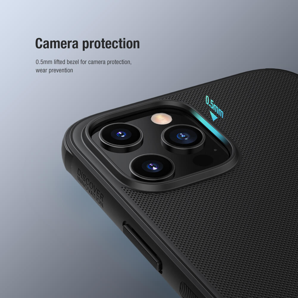 Apple iPhone 12 / iPhone 12 Pro Nillkin Super frosted shield pro strapabíró hátlap tok (Kék) 7