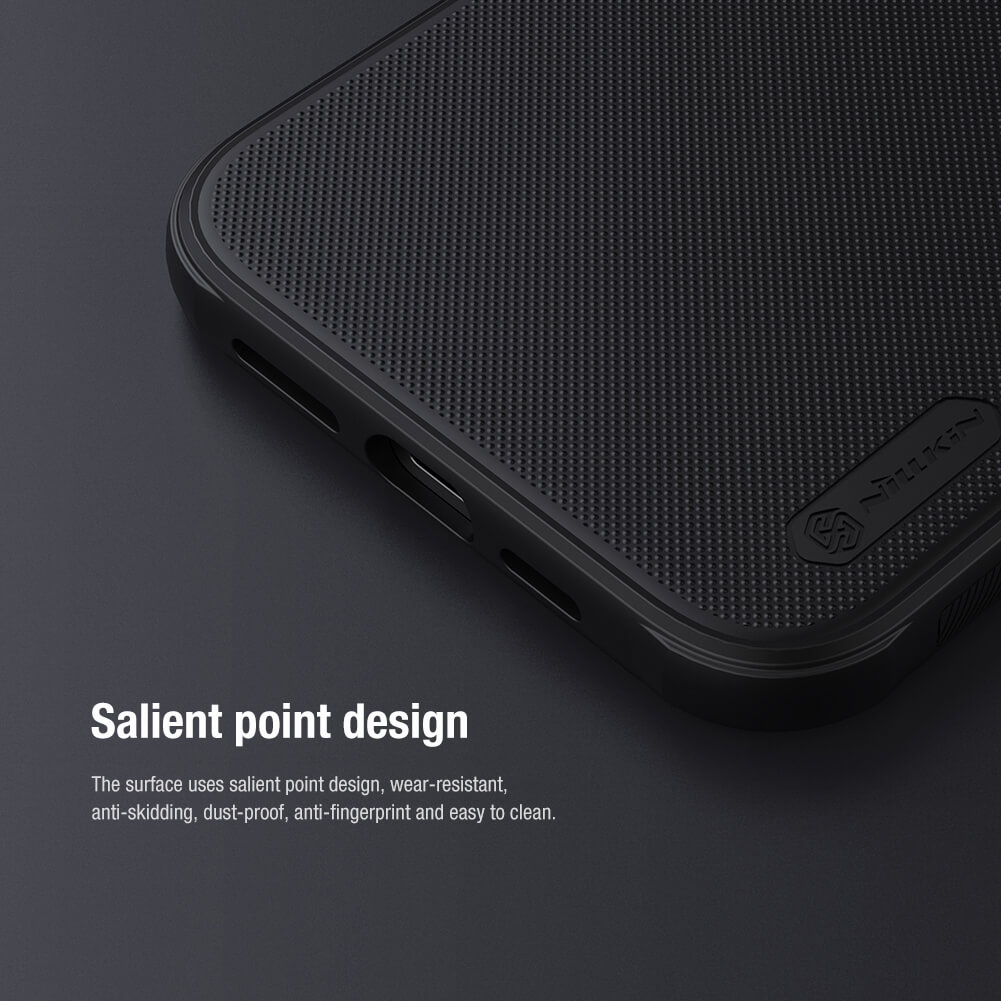 Apple iPhone 12 / iPhone 12 Pro Nillkin Super frosted shield pro strapabíró hátlap tok (Kék) 9