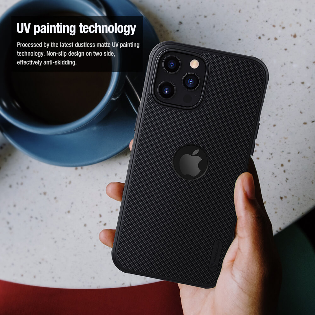 Apple iPhone 12 / iPhone 12 Pro Nillkin Super frosted shield pro strapabíró hátlap tok (Kék) 10