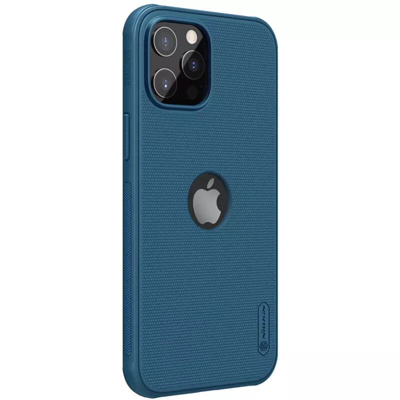 Apple iPhone 12 / iPhone 12 Pro Nillkin Super frosted shield pro strapabíró hátlap tok (Kék) 1