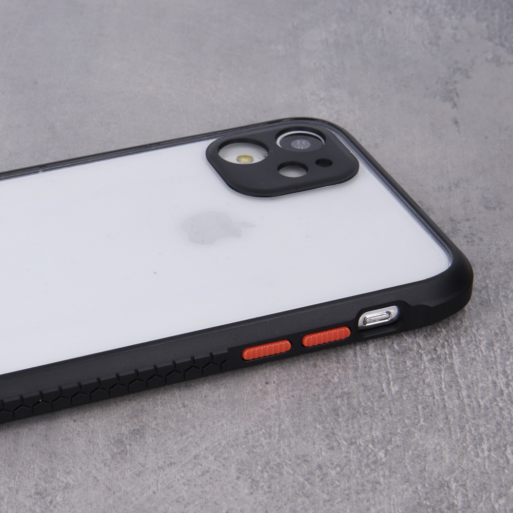 Apple iPhone 12 Pro Max Defender hybrid ütésálló hátlap tok (Fekete)