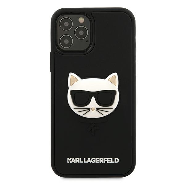 Apple iPhone 12 Pro Max Karl Lagerfeld choupette fun prémium hátlap tok (Fekete) 0